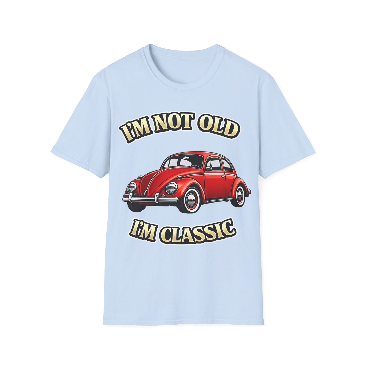 True Insights T-Shirt Vintage Käfer Oldtimer Im Not Old Im Classic in Hellblau mit Vintage-Motiv