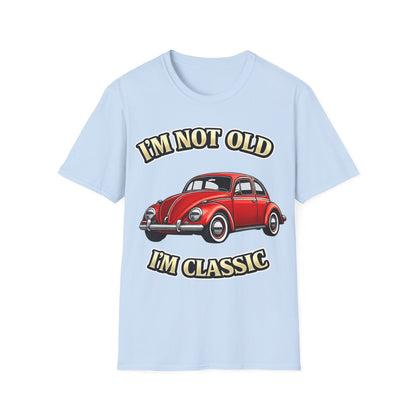 True Insights T-Shirt Vintage Käfer Oldtimer Im Not Old Im Classic in Hellblau mit Vintage-Motiv