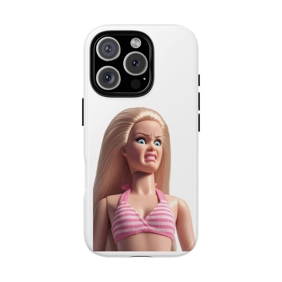 Handyhülle Lustige Pink Doll – Shocking Face Motiv für iPhone & Samsung