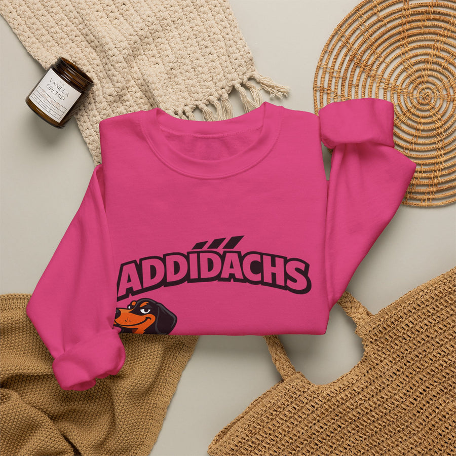 Sweat teckel humoristique 'ADDIDACHS' – Motif drôle pour fans de teckels & de sport