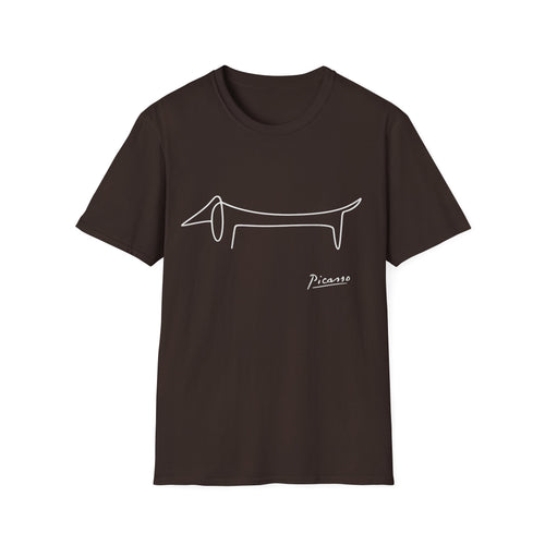 Picasso Dackel T-Shirt – Minimalistische Hundelinie mit Kultfaktor