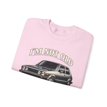 VW Golf 1 Oldtimer Sweatshirt – I'm Not Old I'm Classic – Retro Auto Pullover für Oldtimer-Fans & Geburtstag