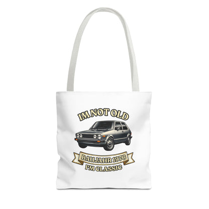 Tote Bag Baujahr 1976 - I'm Not Old I'm Classic - Oldtimer Stoffbeutel zum 50. Geburtstag, Geschenk für Autofans