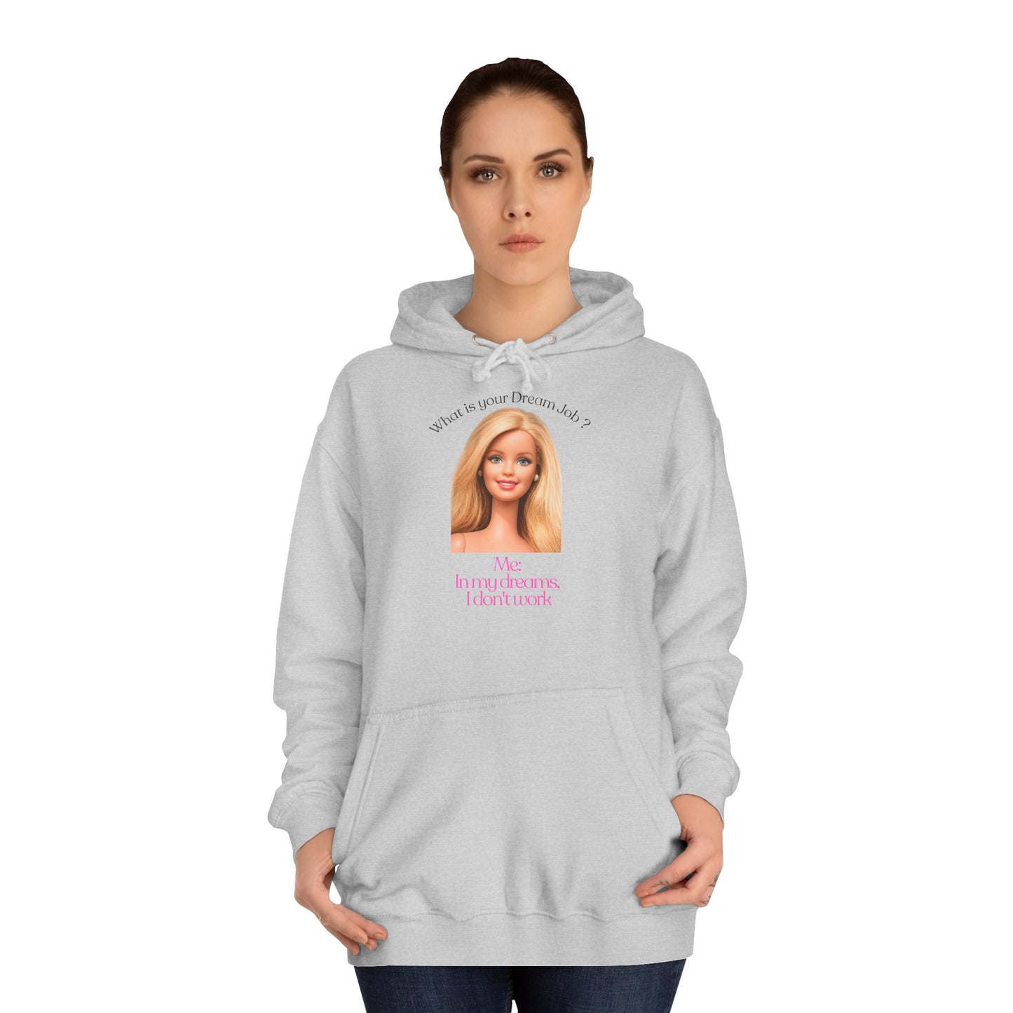 Lustiges Hoodie 'In my dreams I don't work' – Witziger Spruch Traumjob Kapuzenpullover für Faulenzer & Antiarbeit-Fans