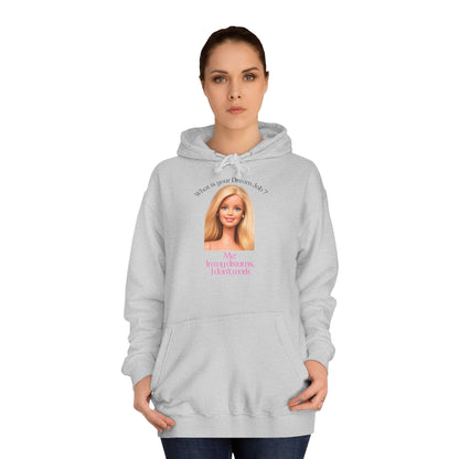 Lustiges Hoodie 'In my dreams I don't work' – Witziger Spruch Traumjob Kapuzenpullover für Faulenzer & Antiarbeit-Fans