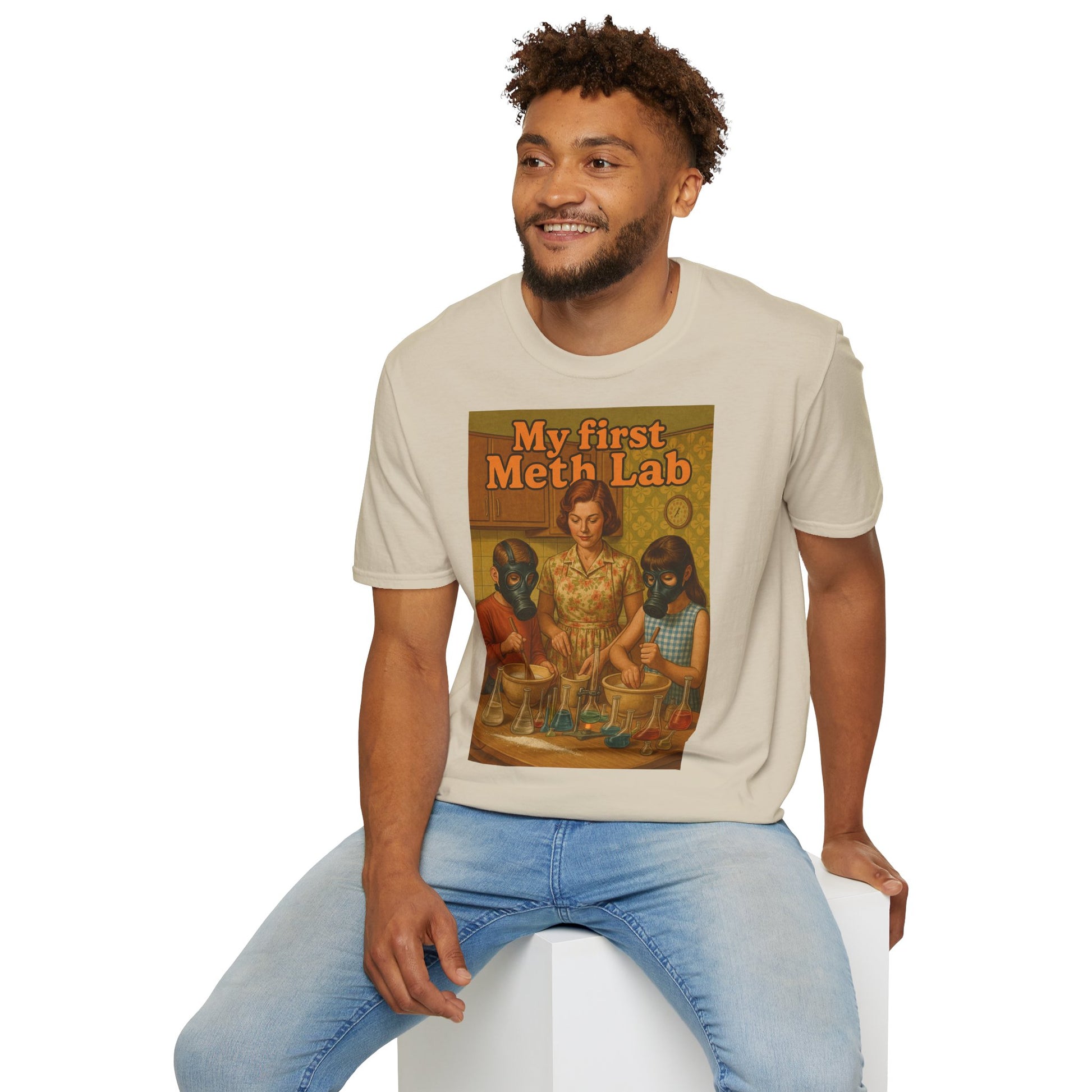 Retro My First Meth Lab T-Shirt - Family Cooking – Freches Satire-Design für mutige Statements | True Insights