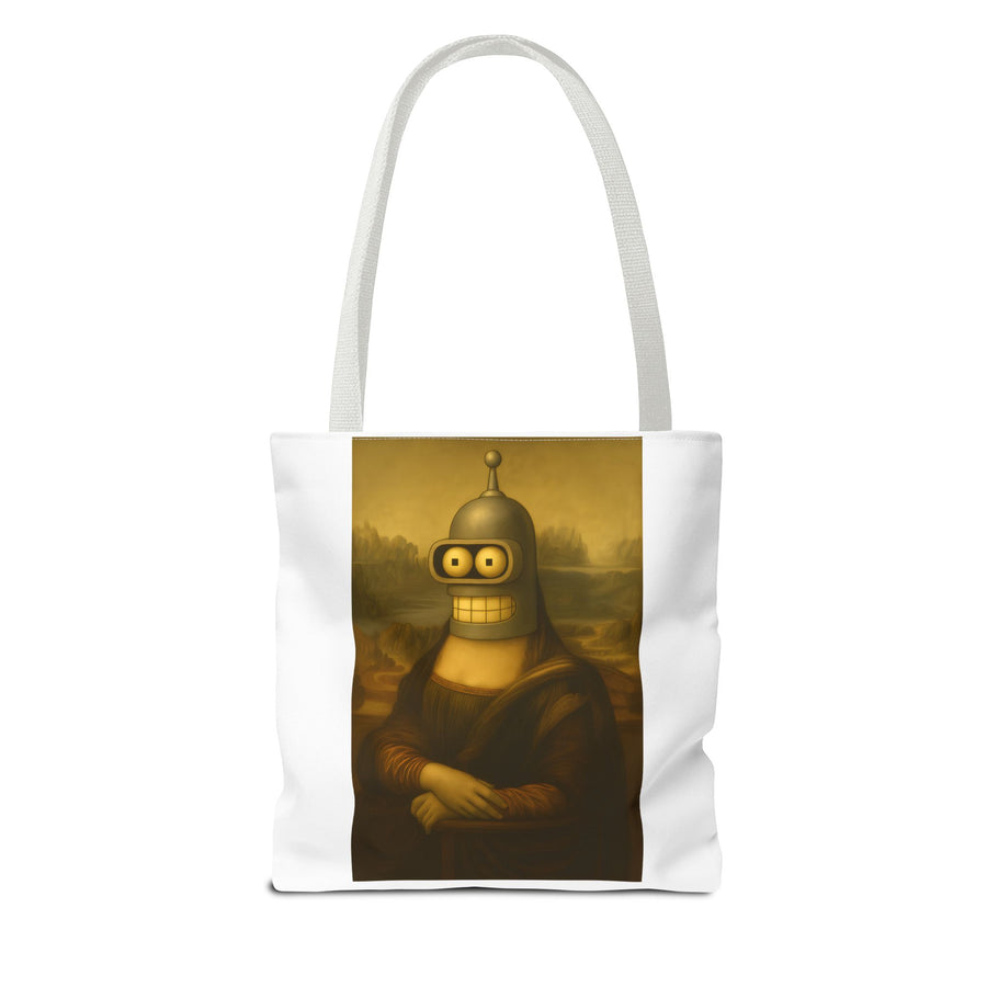 True Insights Tote Bag mit Mona Lisa Roboter Kunst Parodie, robuster Stoffbeutel im Detail