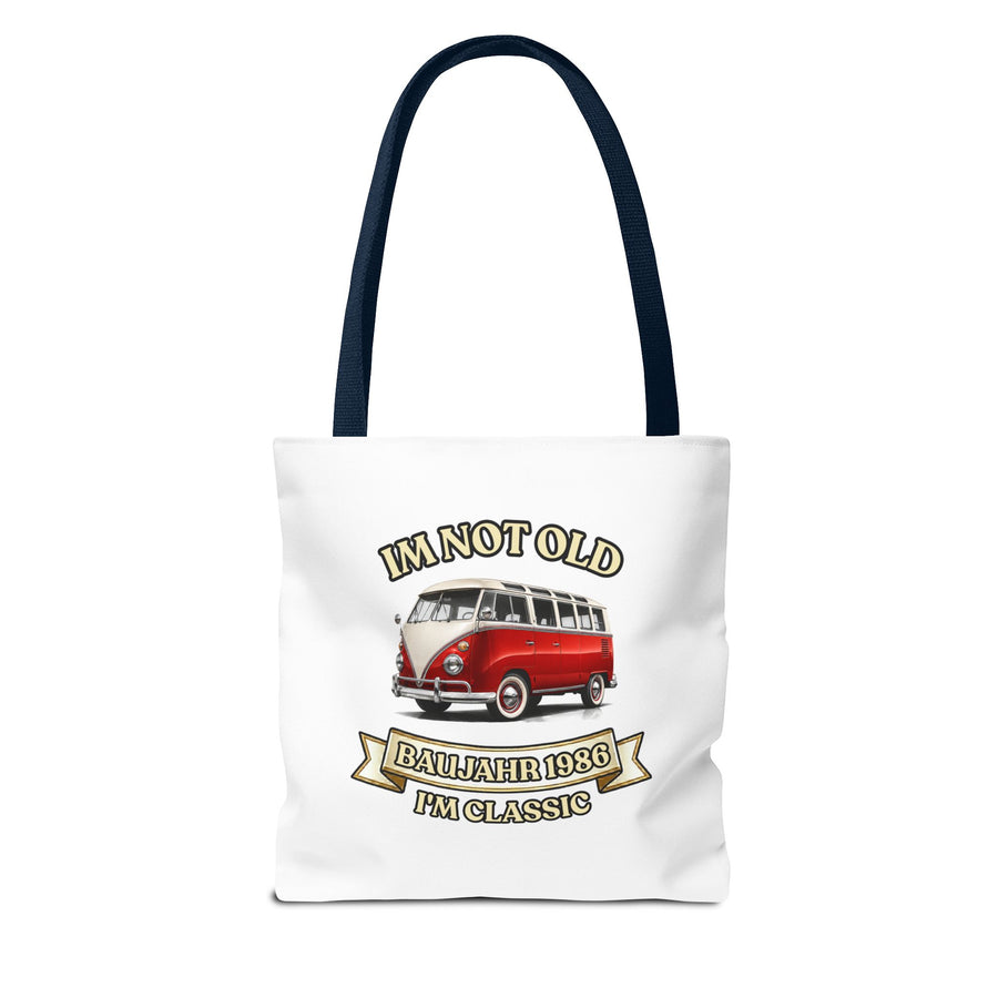 Tote Bag Année 1986 - I'm Not Old I'm Classic - Motif Bus Vintage pour les 40 ans