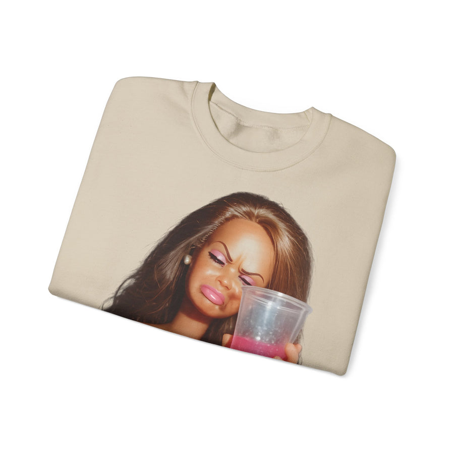 True Insights Barbicore Pullover Puppen-Meme Pink Drink Motiv im modischen Alltagslook