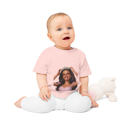 Barbicore Baby T-Shirt – Freche Prinzessin mit Krone & Zunge raus | Lustiges Diva-Motiv für Babys & Kleinkinder
