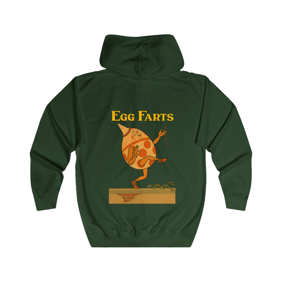 True Insights Egg Farts Zip-Hoodie – Surreales Retro-Ei-Motiv