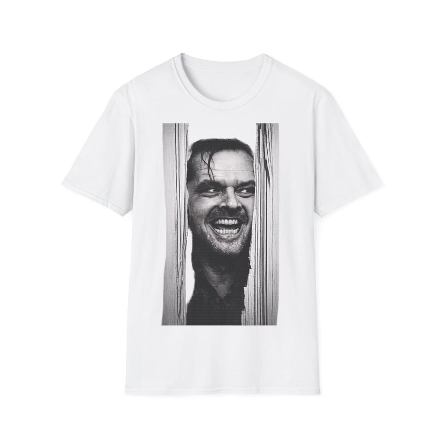 True Insights T-Shirt Shining Jack Torrance Horror Kult Motiv in Weiß, Schwarz-Weiß Filmklassiker Fan Shirt Unisex