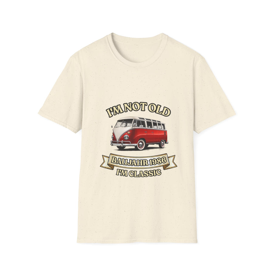 True Insights T-Shirt Baujahr 1986 Retro Bulli Bus, stilvolles Unisex Geburtstagsgeschenk im Retro-Look