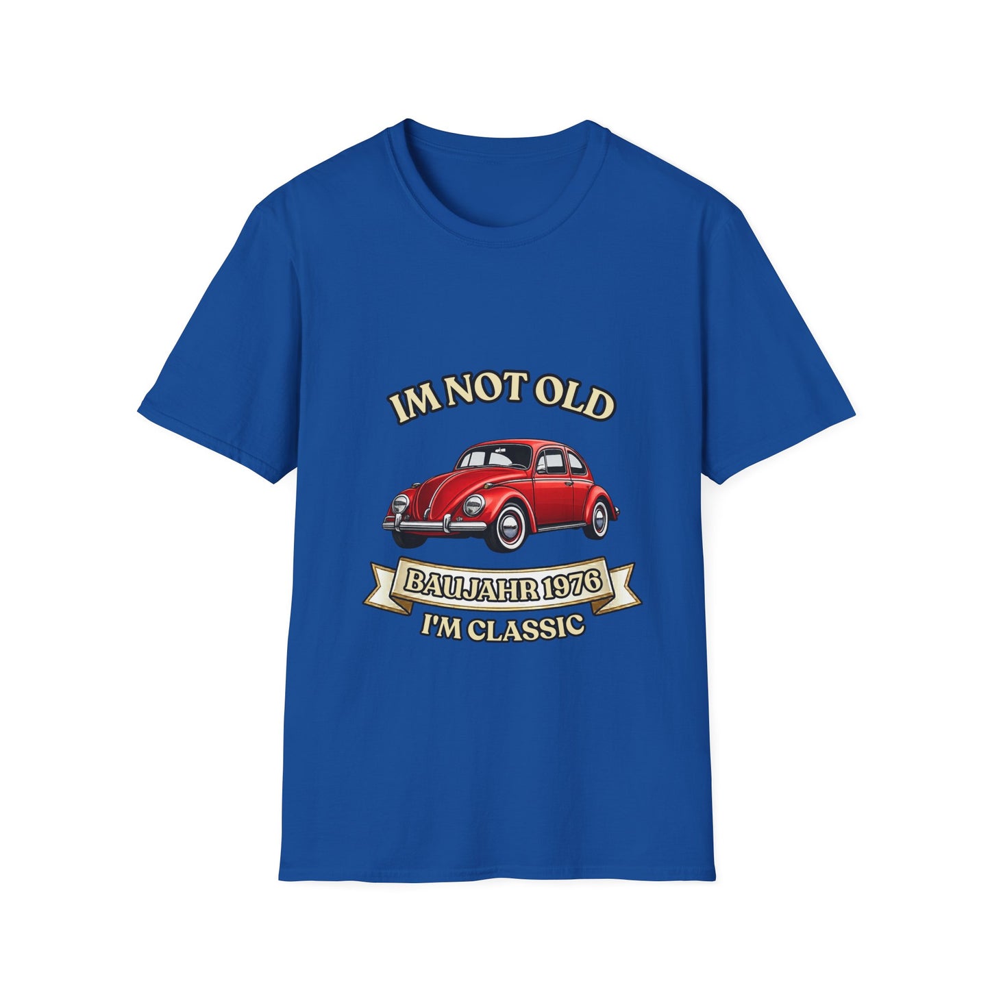 Baujahr 1976 - I'm Not Old I'm Classic T-Shirt zum 50. Geburtstag, roter Oldtimer Käfer Geschenk für Männer & Frauen