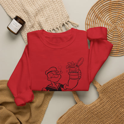 True Insights Sweatshirt Popeye Spinat Dose Comic Sailor Pullover Motivdetail