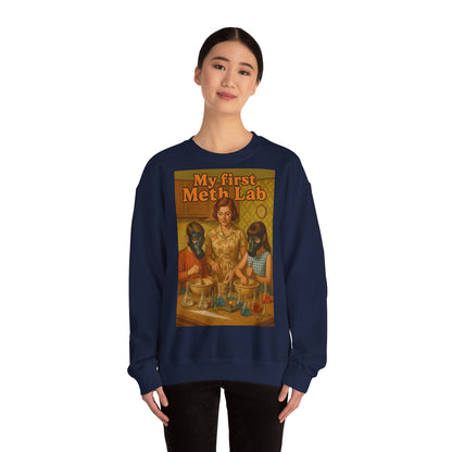 Sweatshirt – „My First Meth Lab“ Sweatshirt – Schwarzer Humor im Retro-Stil | True Insights Design mit Humor