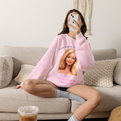 Lustiges Sweatshirt 'In my dreams I don't work' - Anti-Arbeit Spruch Pullover für Faulenzer & Büromuffel