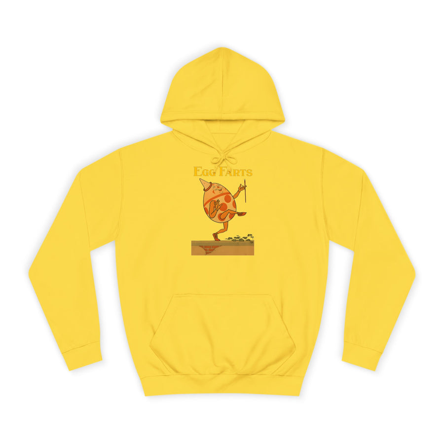 True Insights Egg Farts Hoodie – Surreales Retro-Ei-Motiv in Sun Yellow