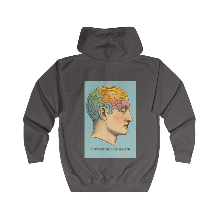 Kortex Couture – A Picture of Good Health Zip-Hoodie – Vintage frenologie-motief