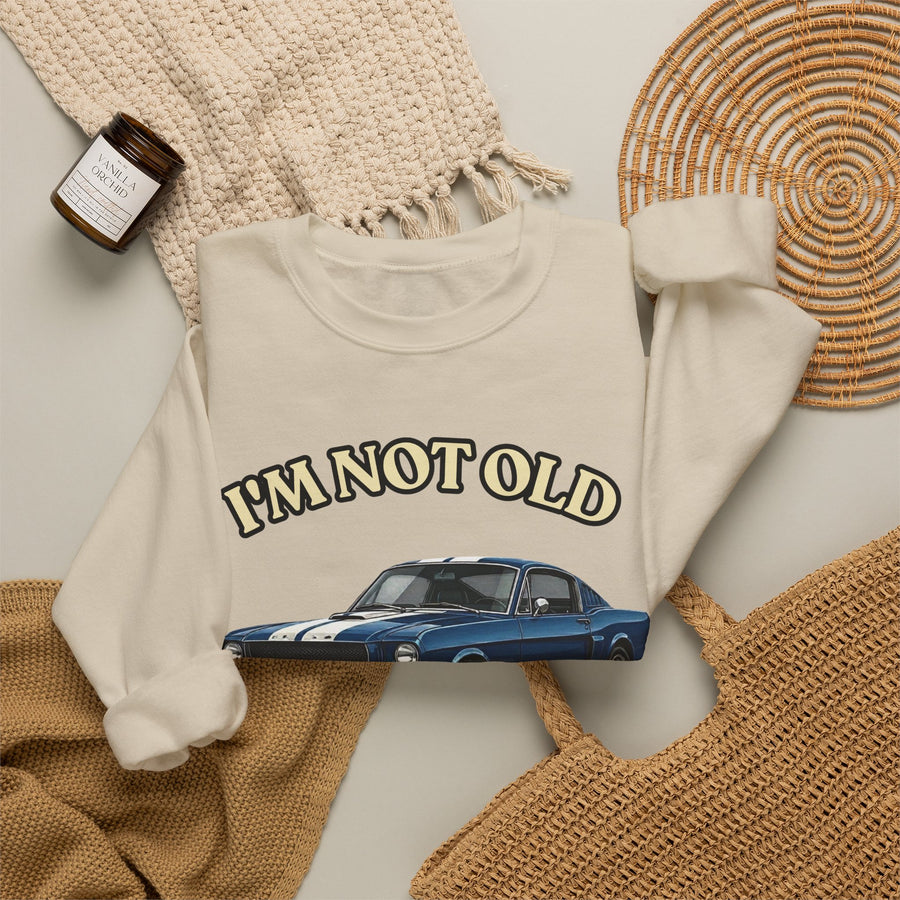 True Insights Sweatshirt Jahrgang 1966 Sportwagen, Retro-Print im Detail zum runden Geburtstag