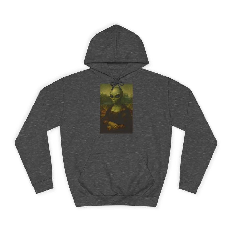 Mona Alien Hoodie – Kunstparodie mit Außerirdischer