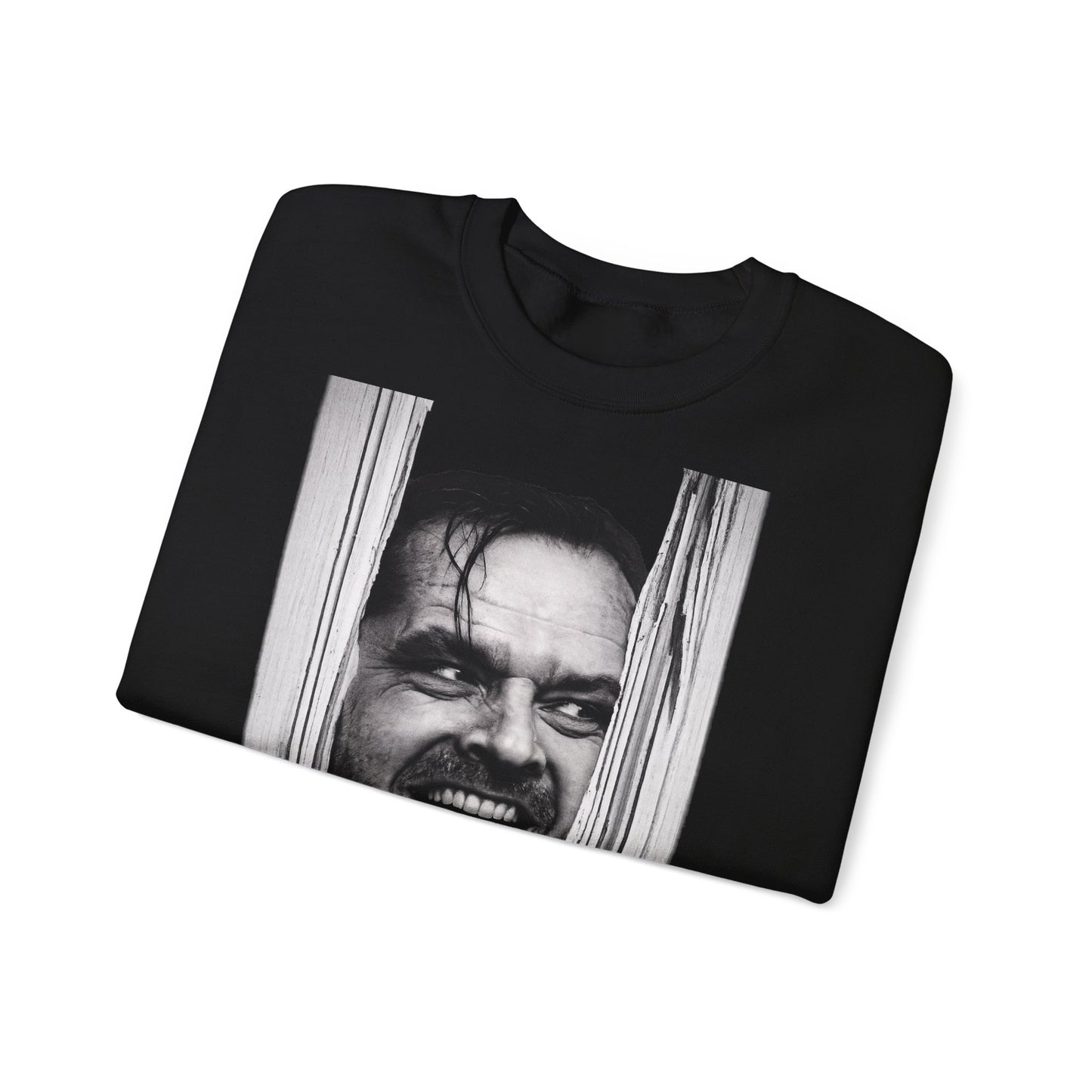 Shining Jack Torrance Sweatshirt – Kult-Horror-Portrait Jack Nicholson – Schwarz-Weiß Fan-Pullover für Filmfans & Halloween