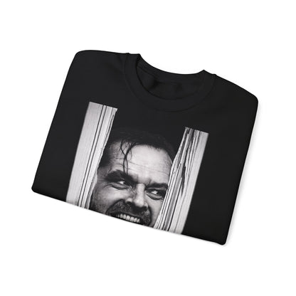 Shining Jack Torrance Sweatshirt – Kult-Horror-Portrait Jack Nicholson – Schwarz-Weiß Fan-Pullover für Filmfans & Halloween