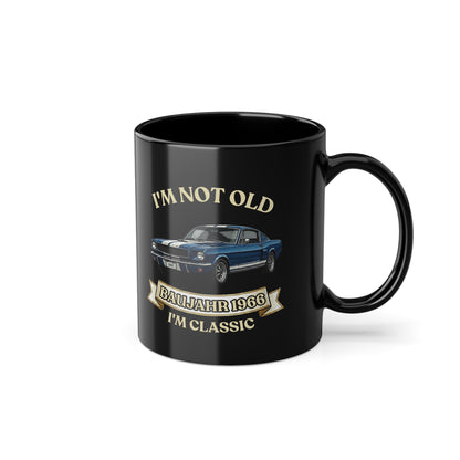 Oldtimer Tasse Jahrgang 1966 I'm Not Old I'm Classic  Geschenk zum 60. Geburtstag Mann Kaffeetasse Retro Kultauto Klassiker