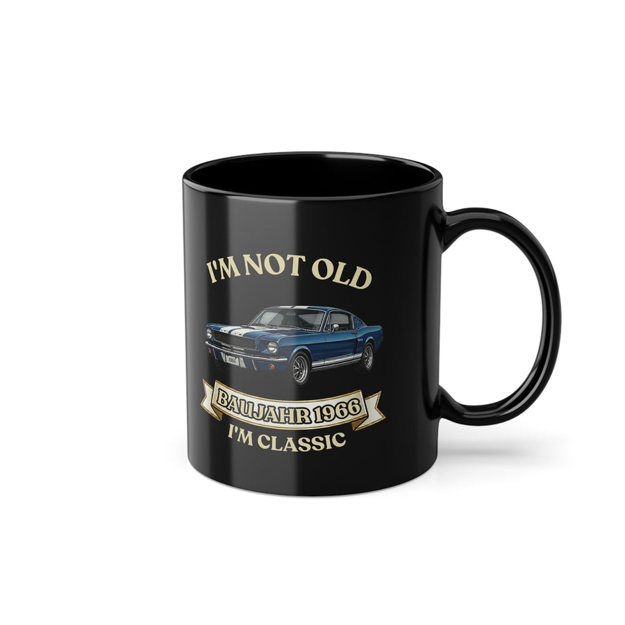 Oldtimer Tasse Jahrgang 1966 I'm Not Old I'm Classic  Geschenk zum 60. Geburtstag Mann Kaffeetasse Retro Kultauto Klassiker