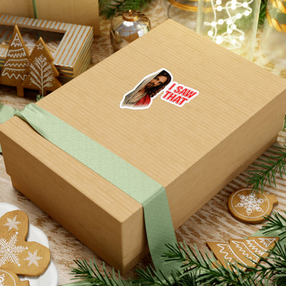 I SAW THAT Jesus Sticker – Lustiger Meme Aufkleber, christlicher Humor, witziges Geschenk für Gläubige & Meme-Fans