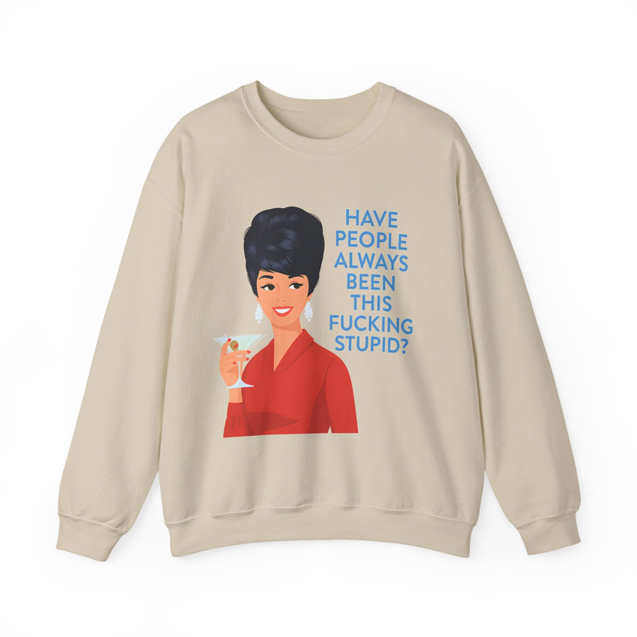 True Insights Retro Sweatshirt Damen Vintage 60er Pin-Up Sarkasmus Motiv in Sand