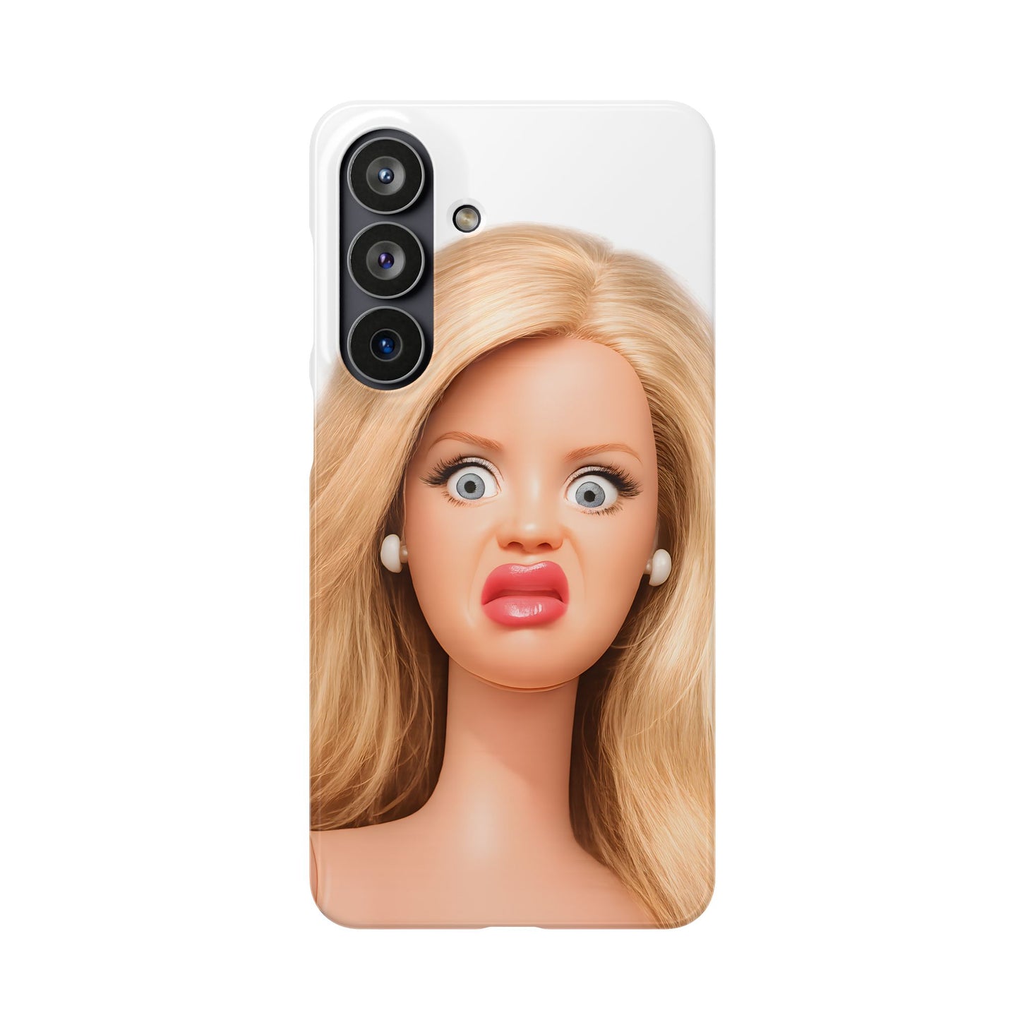 Lustige Handyhülle mit schockiertem Puppen-Gesicht – Meme Handy Case für Humor-Fans & witzige Geschenkidee