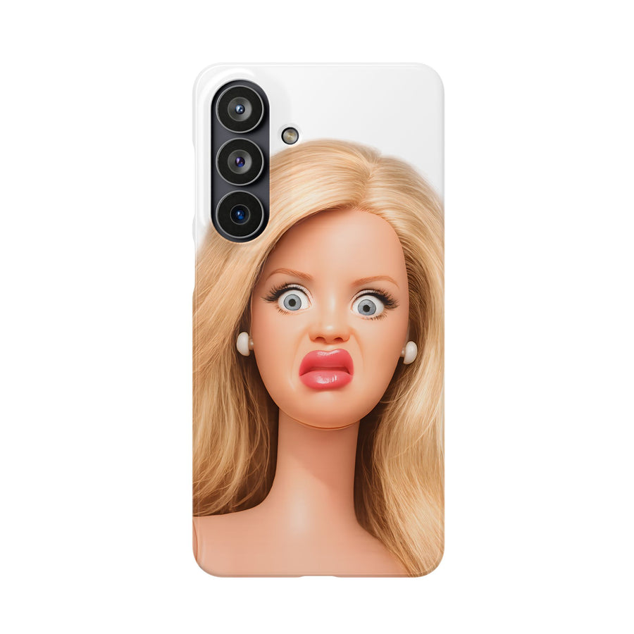Funny Phone Case with Shocked Doll Face – Meme Case for Humor Fans