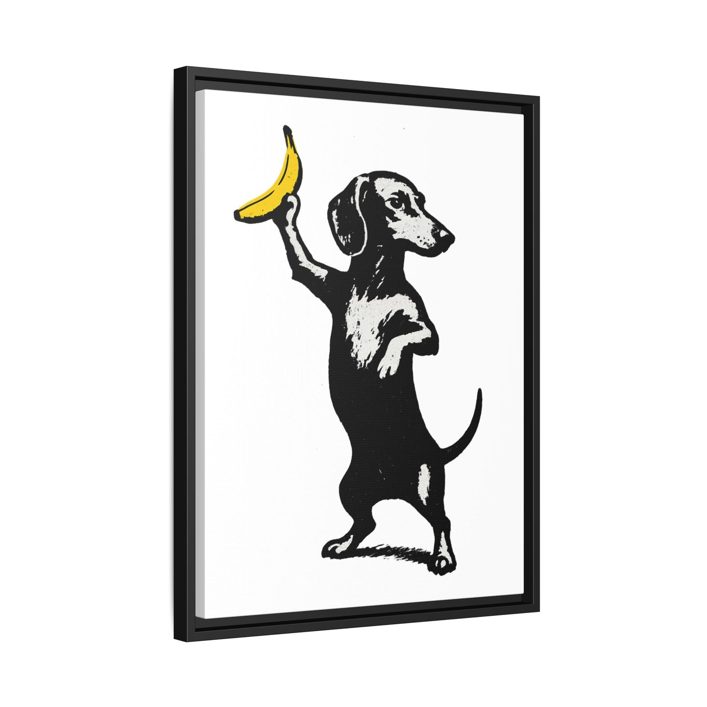 Dackel mit Banane – Banksy-inspirierter Art Print