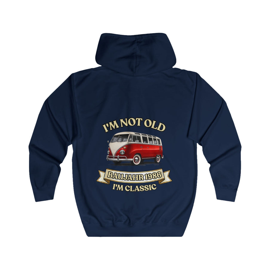 Jahrgang 1986 Zip-Hoodie – Geschenk zum 40. Geburtstag | VW Bulli