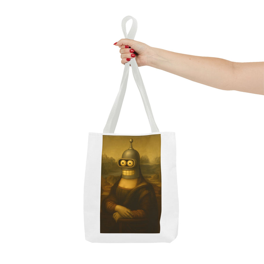 True Insights Tote Bag Mona Lisa Roboter Parodie, satirischer Shopper als originelles Geschenk