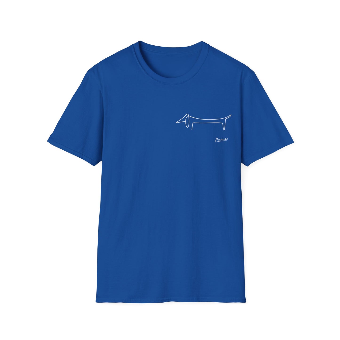 Picasso Dackel T-Shirt – Minimalistische Hundelinie mit Kultfaktor - kleines Motiv