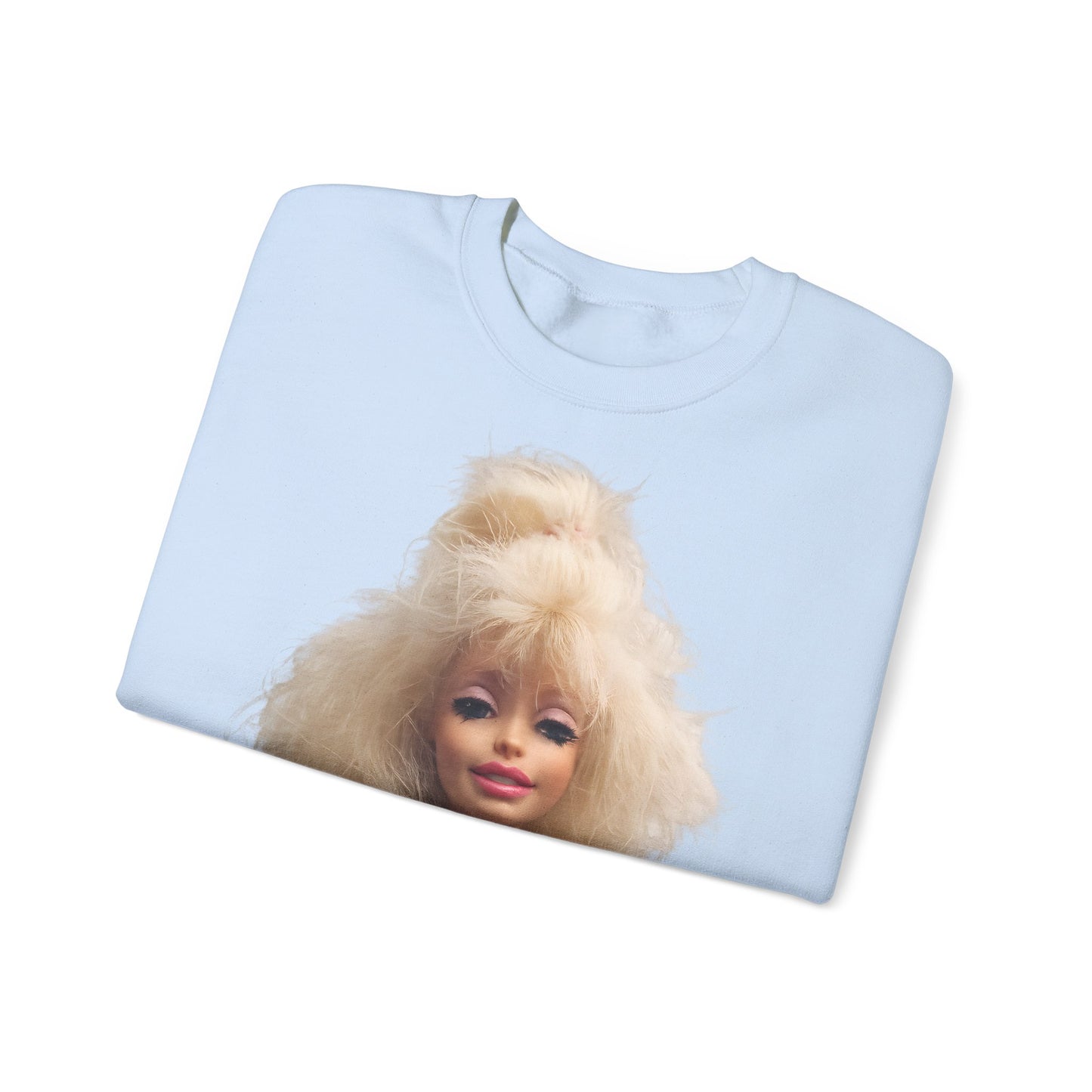 Retro Puppen Portrait T-Shirt Damen | 80er Jahre Blond Doll Fashion Shirt | Pinke Jacke Vintage Style Geschenk