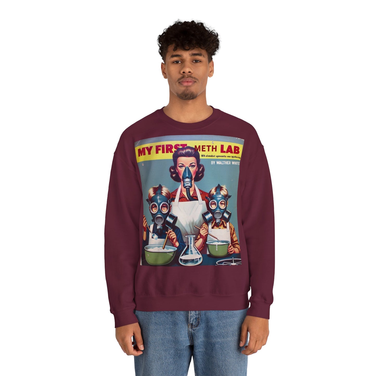 Sweatshirt – My First Meth Lab Sweatshirt | Lustiger Retro Pullover mit Satire-Print | Geschenk für Breaking Bad Fans & Dark Humor Lover | True Insights Design mit Humor