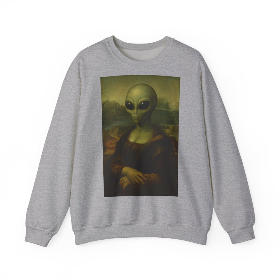Mona Alien Sweatshirt – Kunstparodie mit Außerirdischer