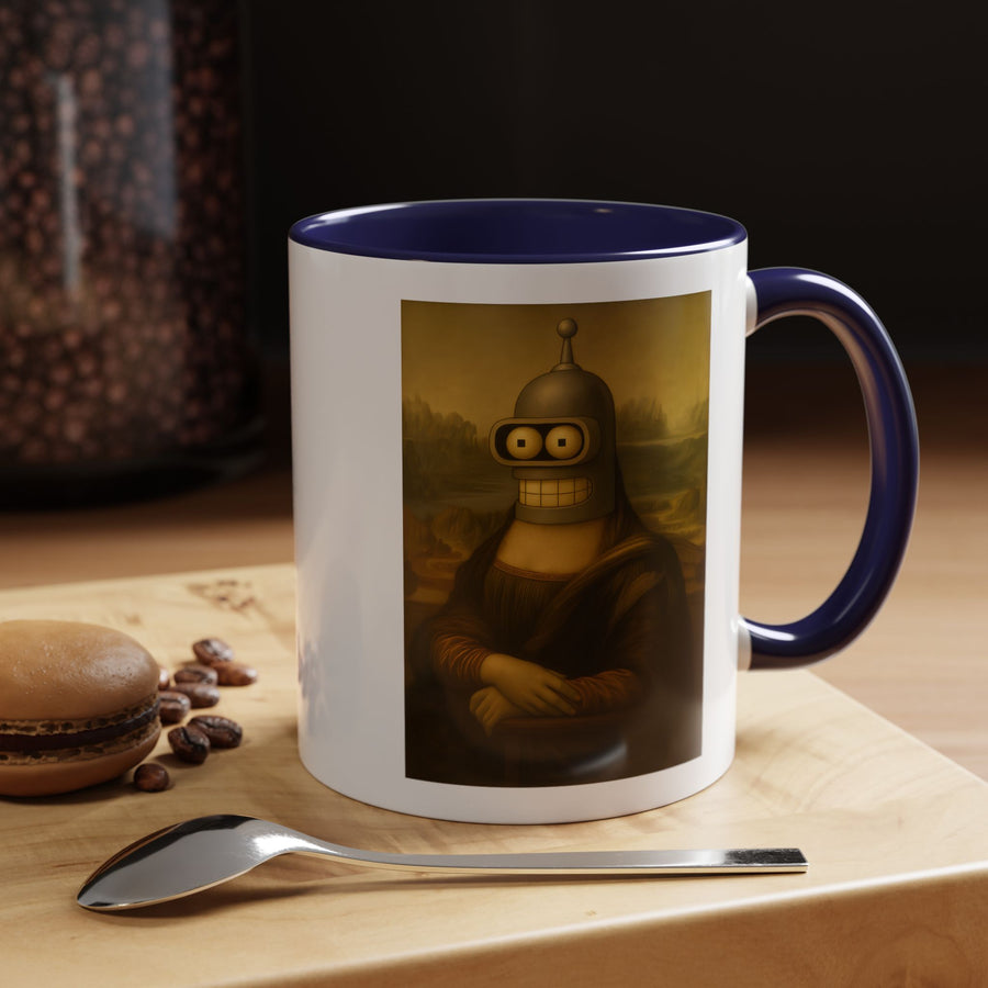 True Insights Tasse Bender Mona Lisa Sci-Fi Parodie auf dem Schreibtisch