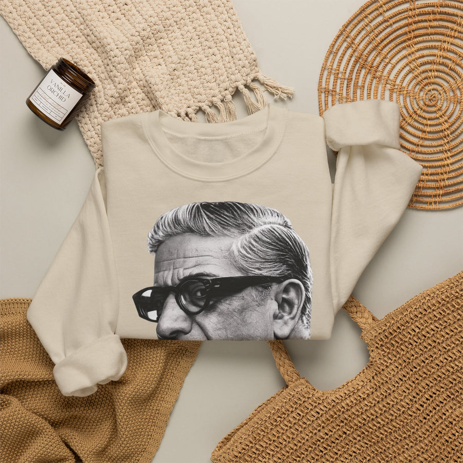 True Insights Sweatshirt Aristoteles Onassis mit Zigarre, getragen als lässiger Vintage Legenden Pullover