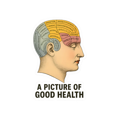 Phrenologie Kopf Sticker Vintage Anatomie A Picture of Good Health