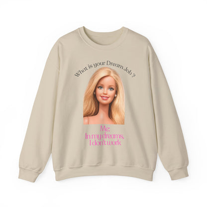 Lustiges Sweatshirt 'In my dreams I don't work' - Anti-Arbeit Spruch Pullover für Faulenzer & Büromuffel