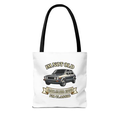 Tote Bag Baujahr 1976 - I'm Not Old I'm Classic - Oldtimer Stoffbeutel zum 50. Geburtstag, Geschenk für Autofans