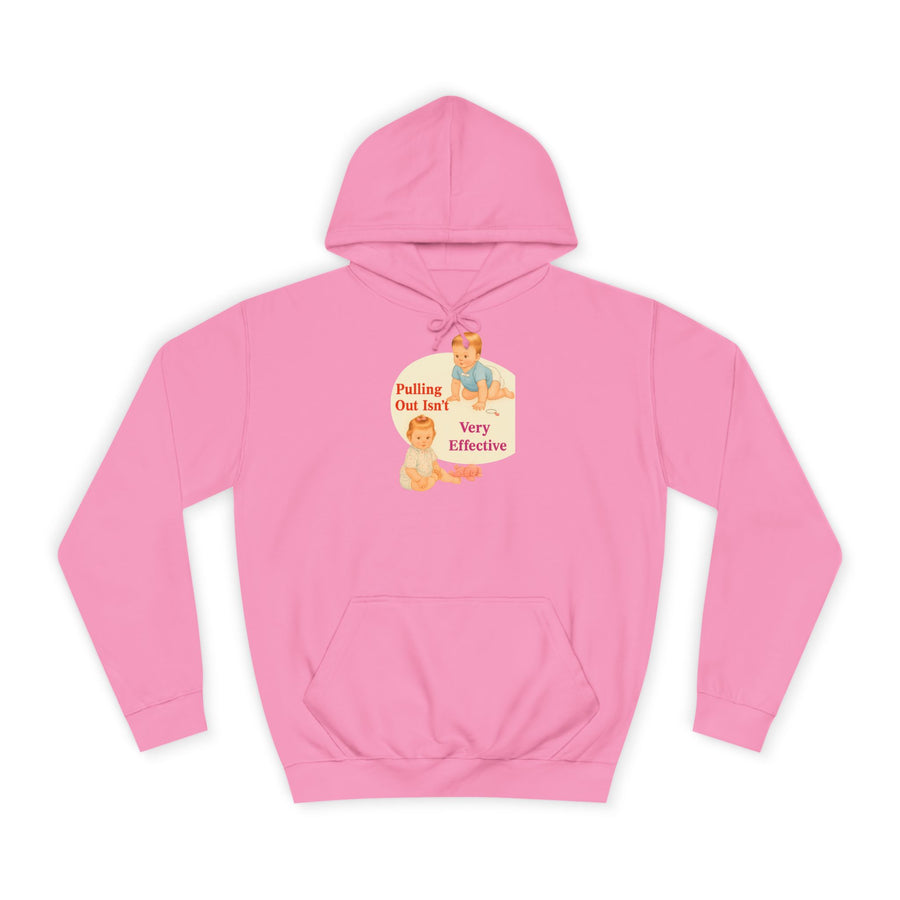 True Insights Pulling Out Isn't Very Effective Hoodie – Sarkastisches Retro-Baby-Motiv in Candyfloss Pink
