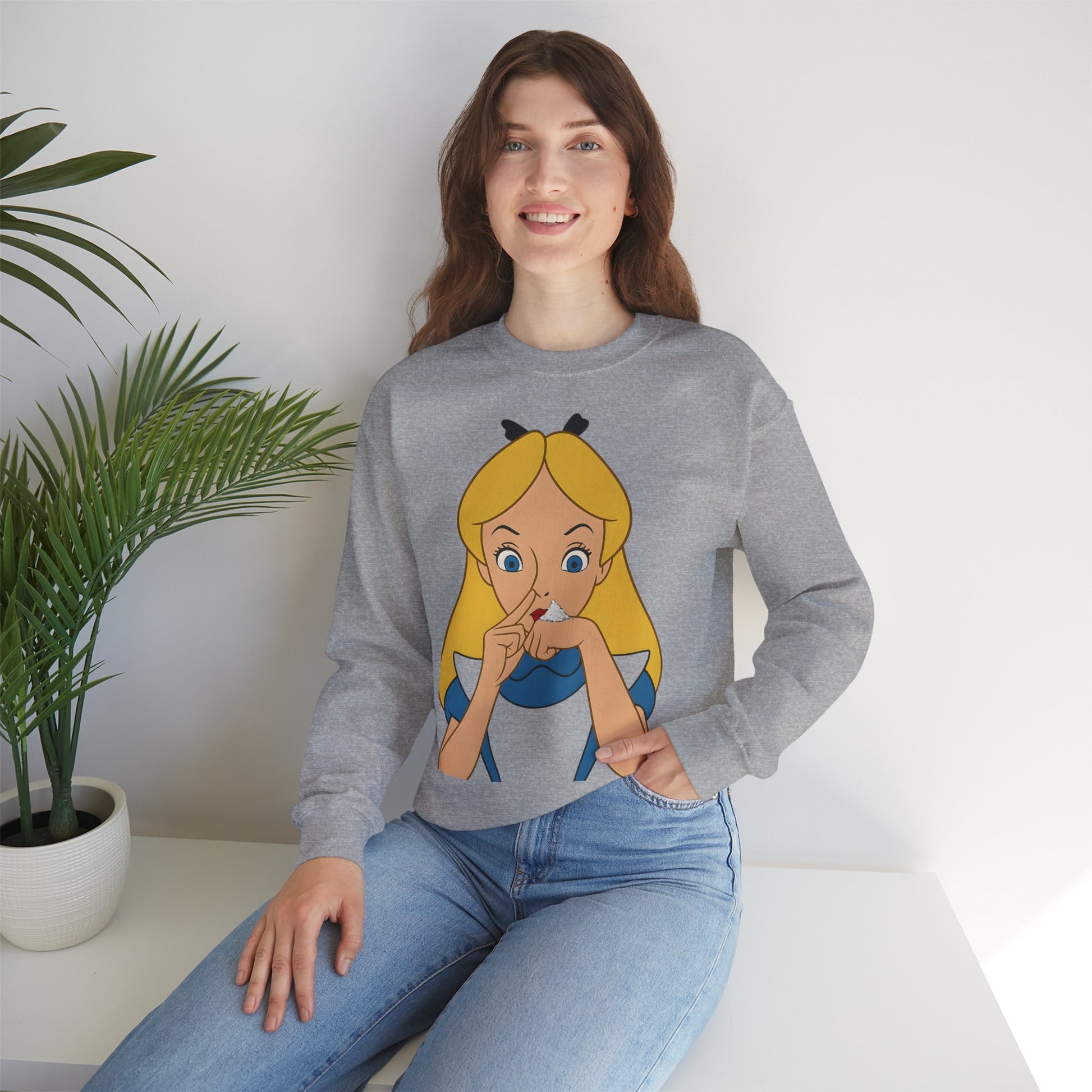 Sweatshirt – Satire Sweatshirt – "Alice im Rausch" Pop-Art Design | True Insights Design mit Humor