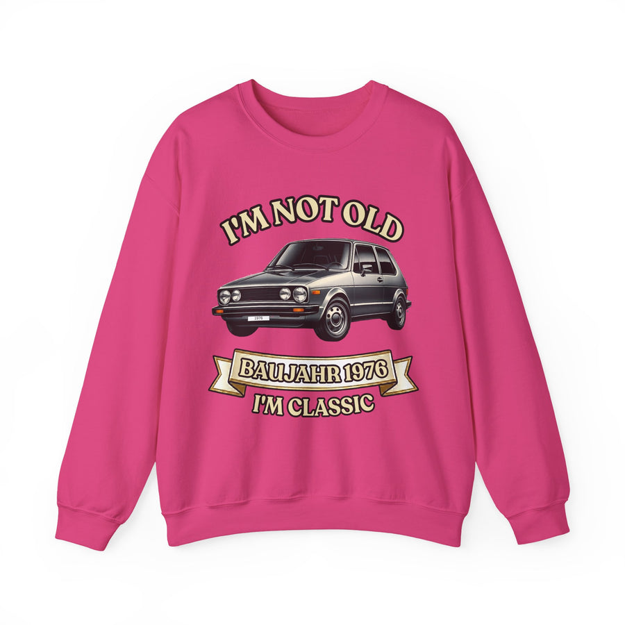 Born in 1976 Sweatshirt – 50th Birthday Gift | Classic Car