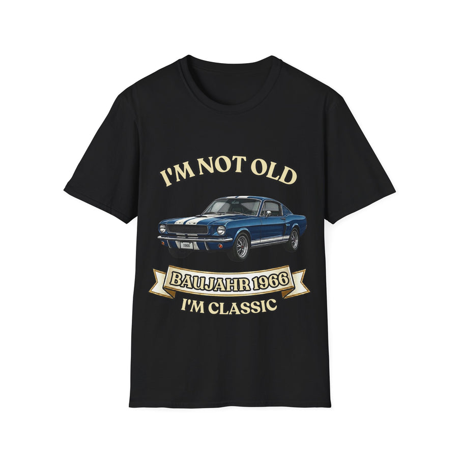 True Insights T-Shirt Jahrgang 1966 Oldtimer Im Not Old Im Classic in Schwarz, Retro Kultauto Geburtstagsgeschenk
