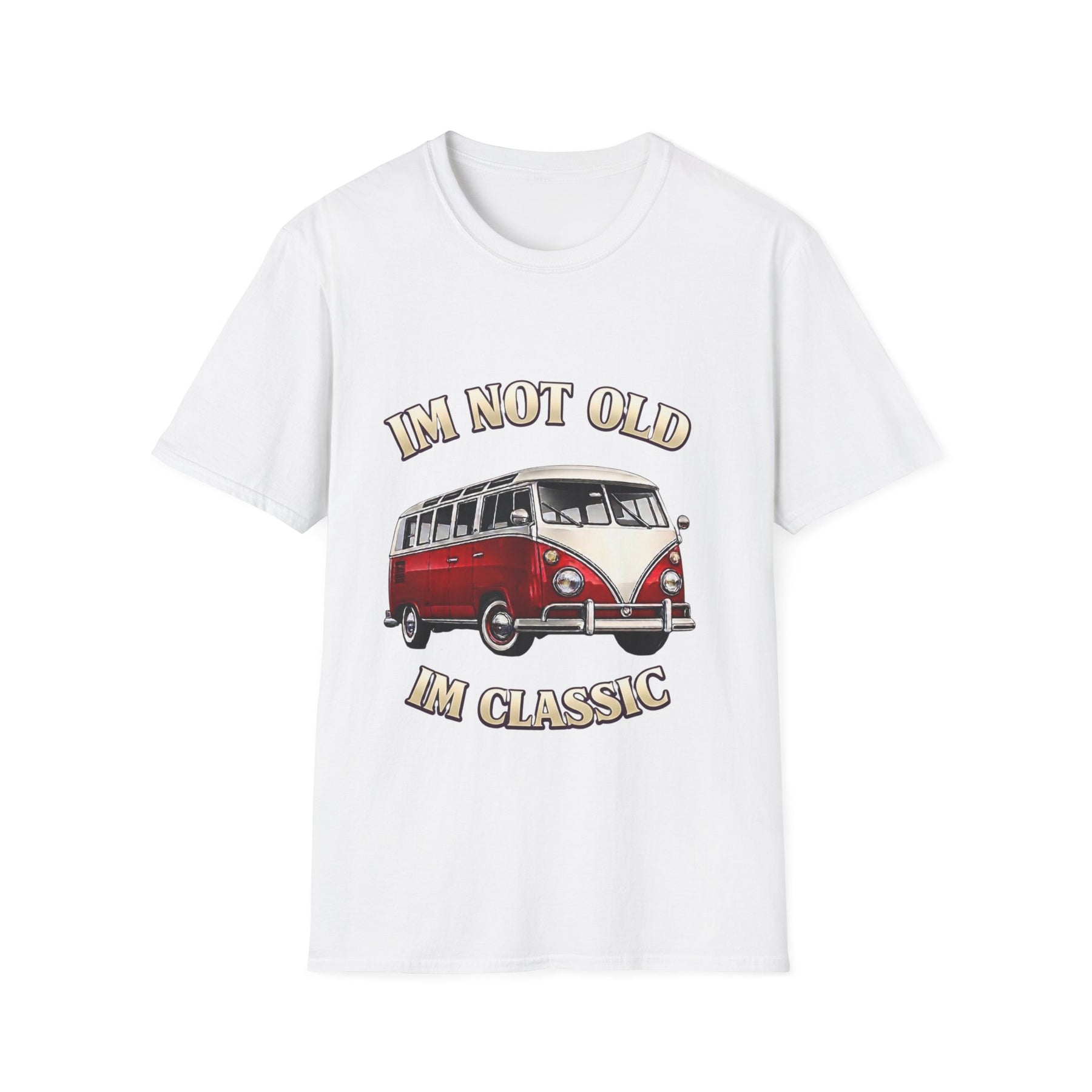True Insights T-Shirt Samba Bus Oldtimer mit Spruch Im Not Old Im Classic in Weiß, Vintage Geschenk